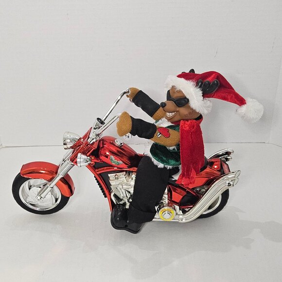 Dan Dee Reindeer Chopper Motorcycle Sound Lights Plays Grandma Got Run Over - Picture 9 of 12